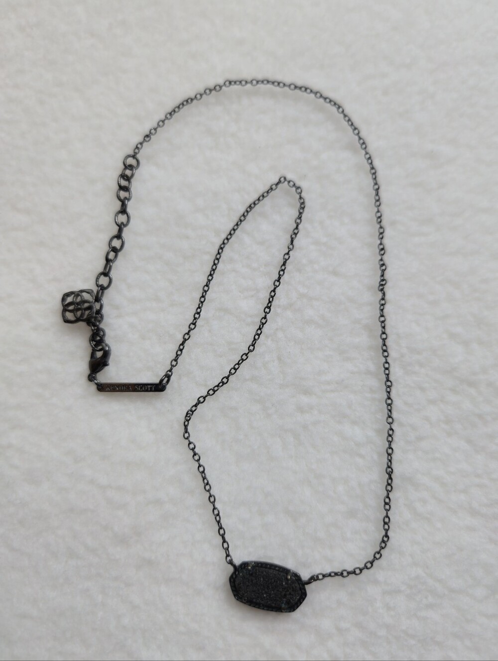 Kendra Scott Elisa Black Drusy Pendant